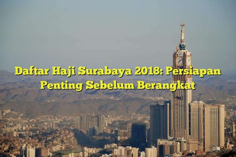 Daftar Haji Surabaya 2018: Persiapan Penting Sebelum Berangkat